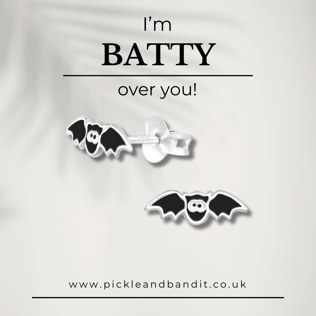 Sterling Silver Goofy Bat Ear Studs