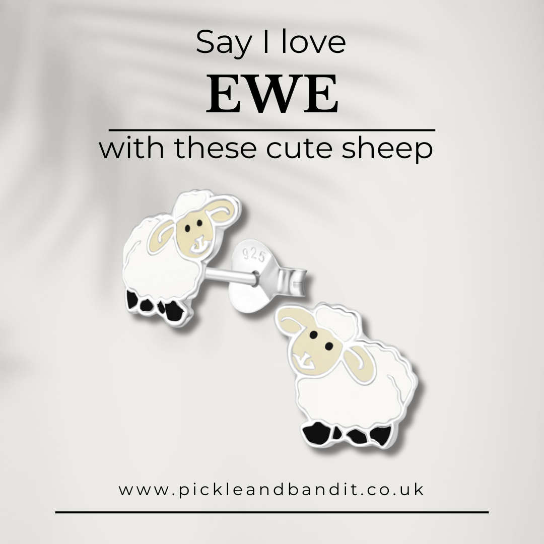 Sterling Silver Sheep Ear Studs