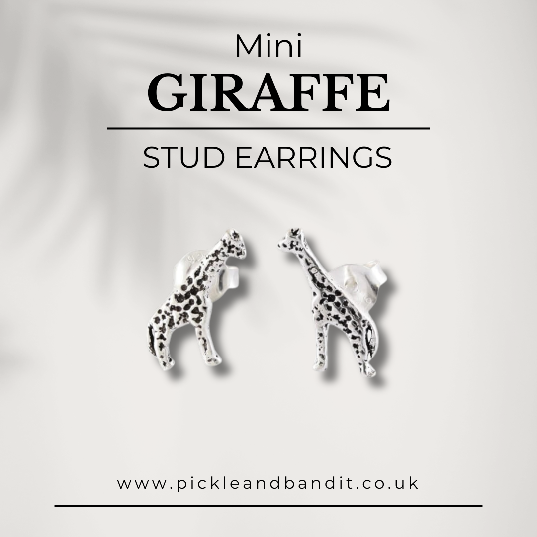Sterling Silver Giraffe Ear Studs