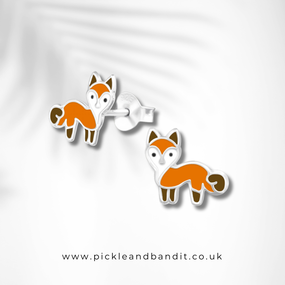 Sterling Silver Fox Ear Studs