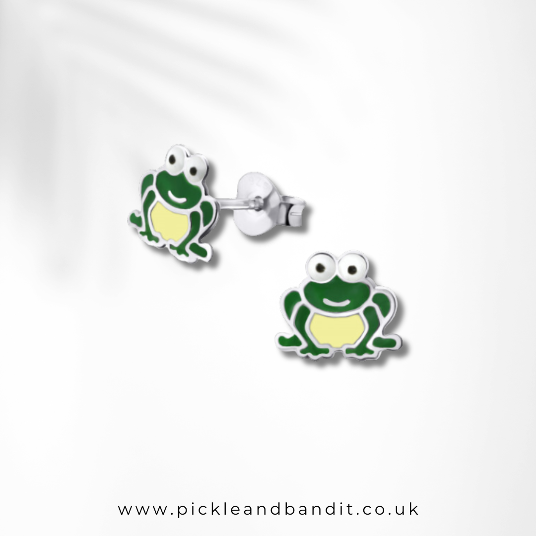 Sterling Silver Frog Ear Studs