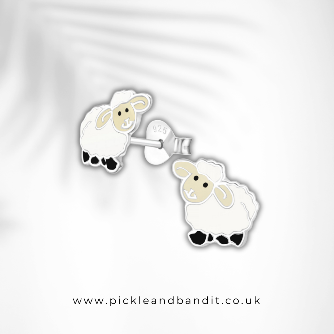 Sterling Silver Sheep Ear Studs