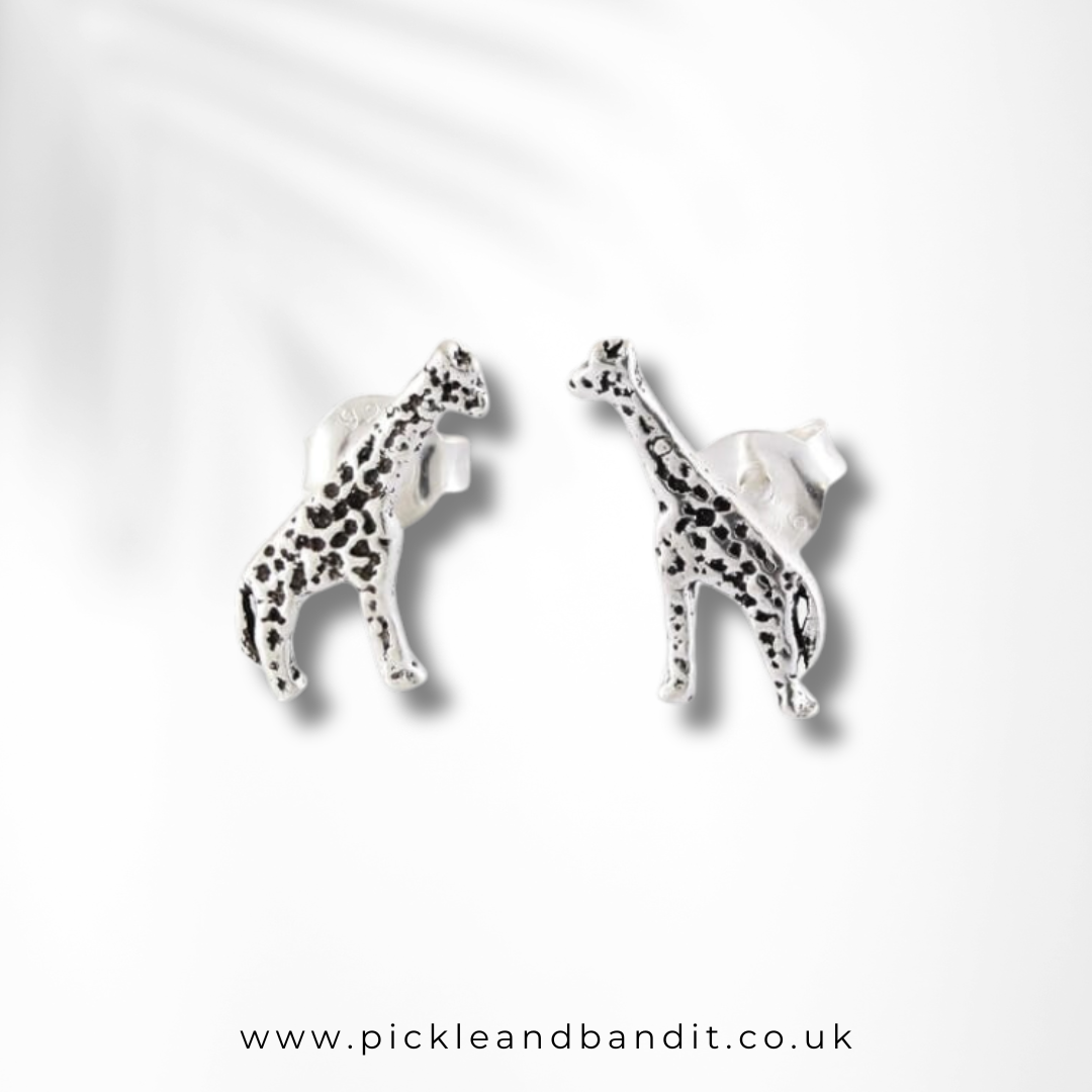 Sterling Silver Giraffe Ear Studs