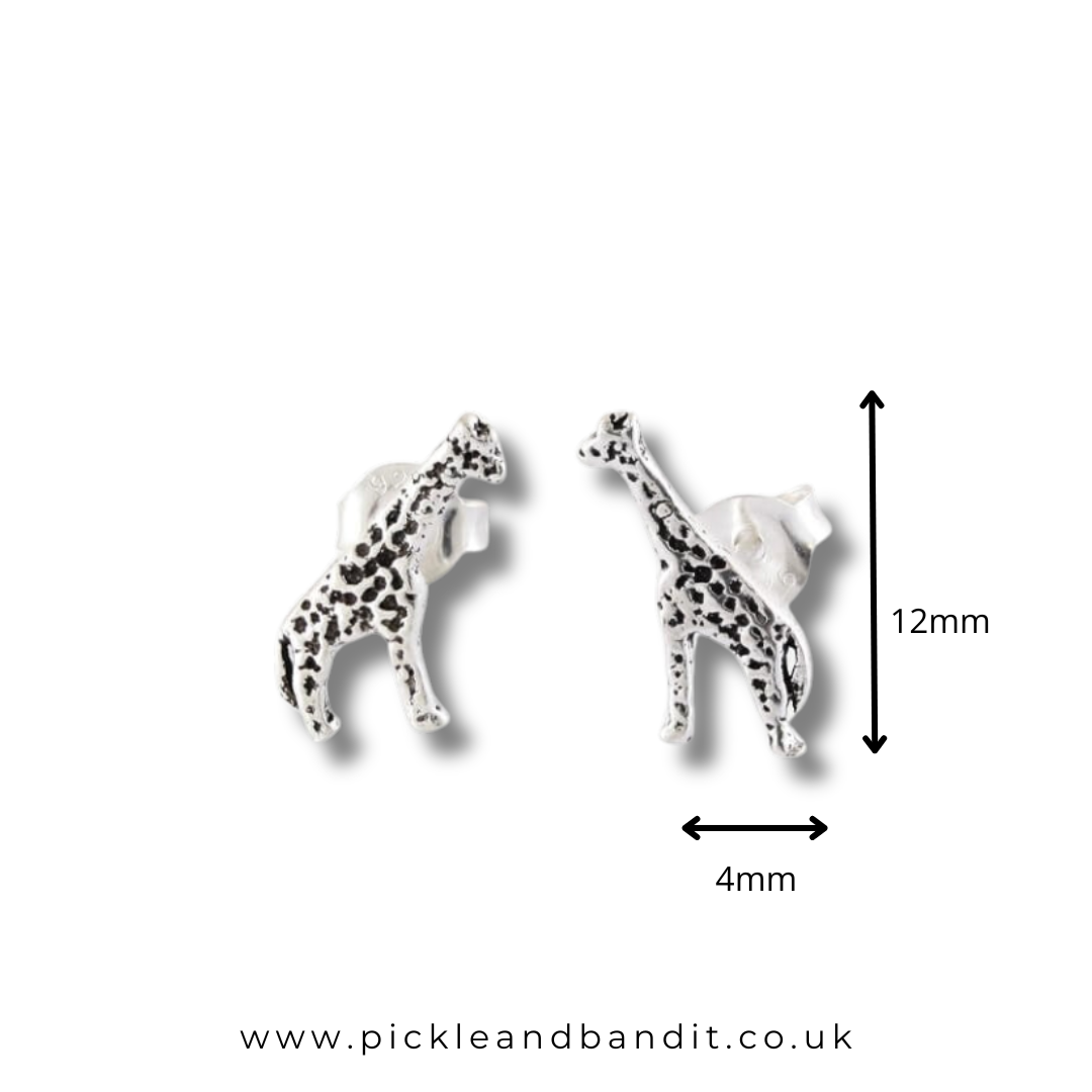 Sterling Silver Giraffe Ear Studs