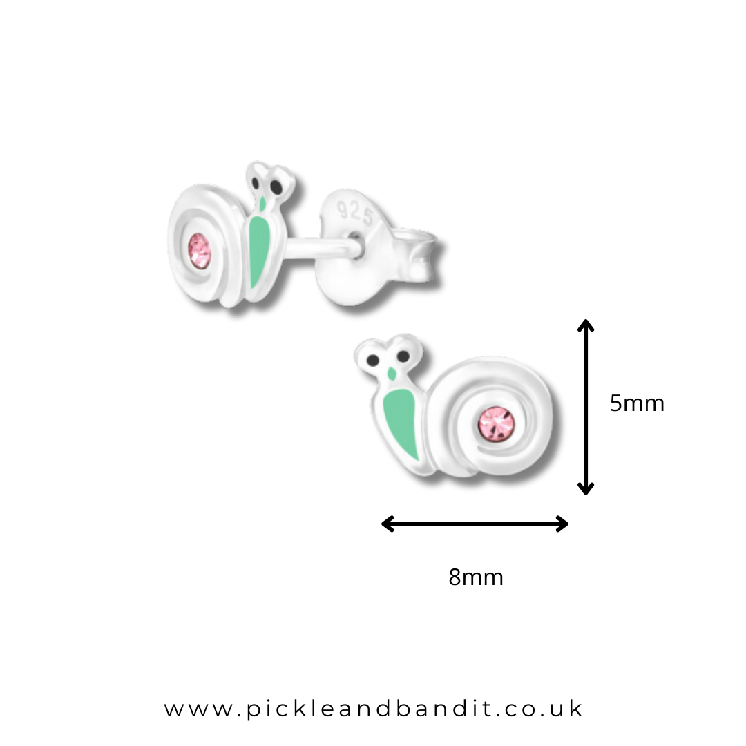 Sterling Silver Snail Ear Studs