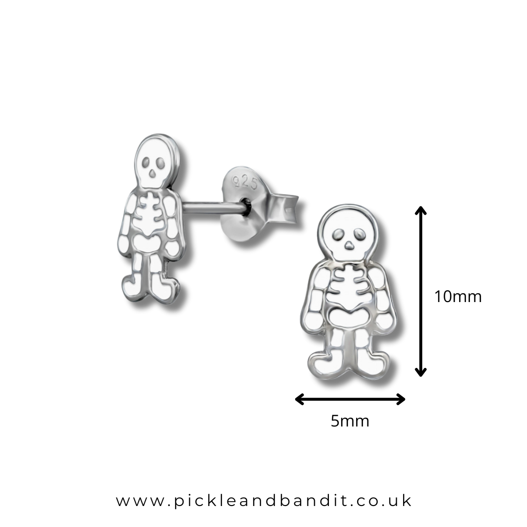 Premium Sterling Silver Skeleton Ear Studs