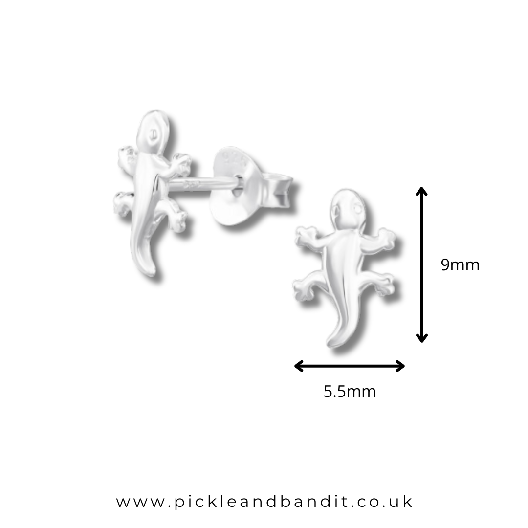 Sterling Silver Lizard Ear Studs