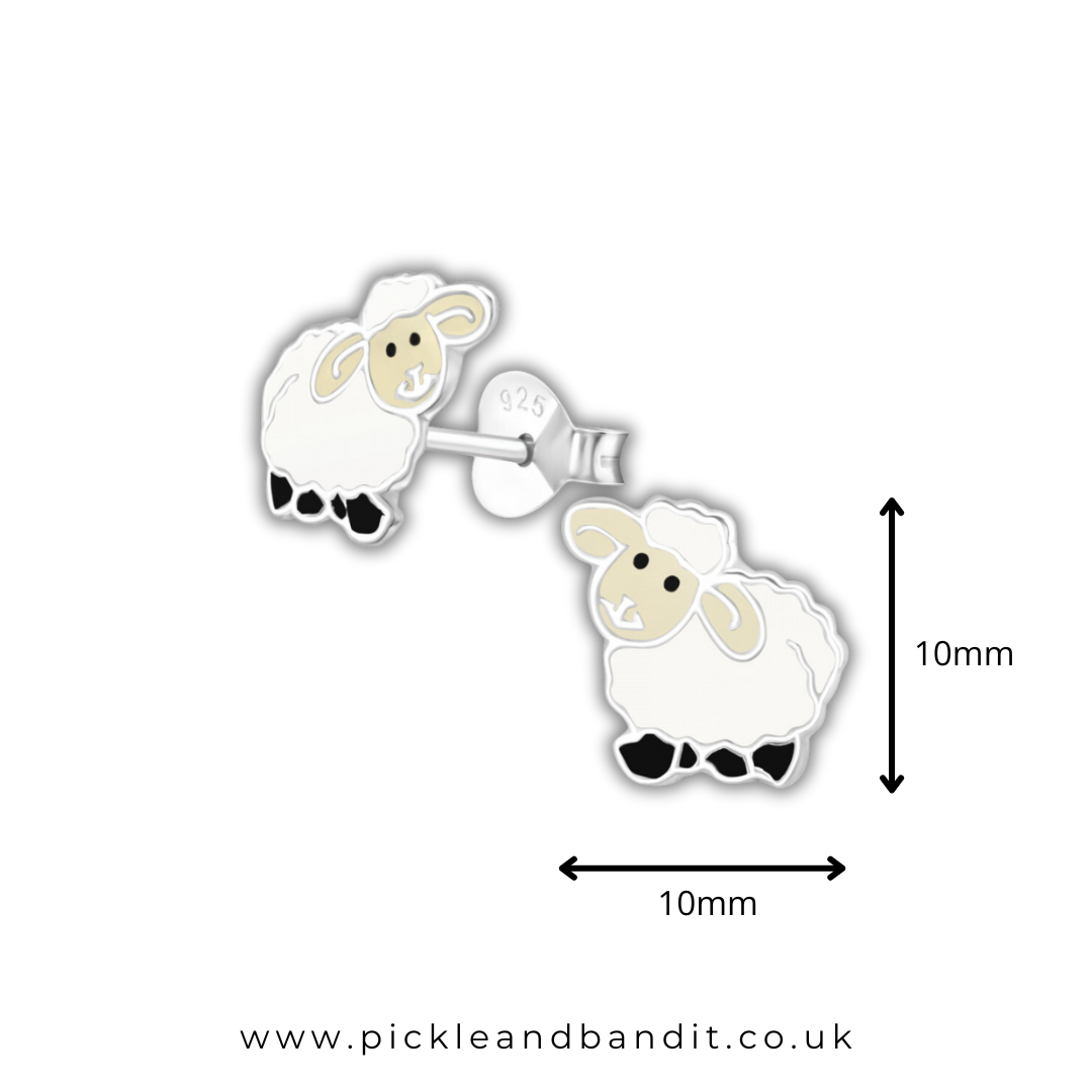 Sterling Silver Sheep Ear Studs