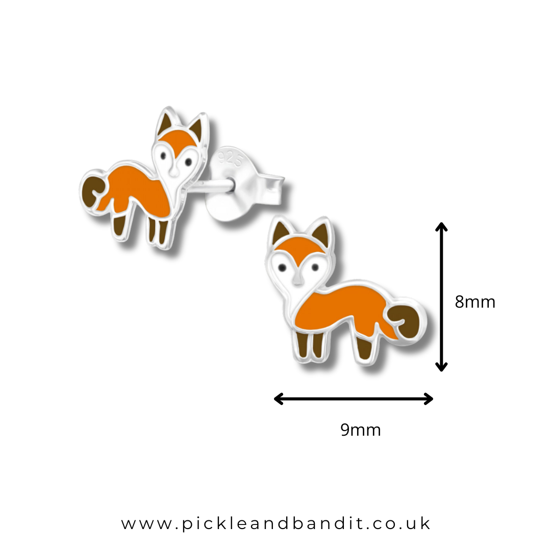 Sterling Silver Fox Ear Studs