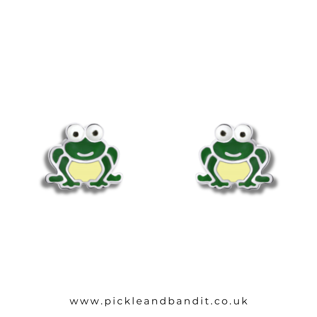 Sterling Silver Frog Ear Studs