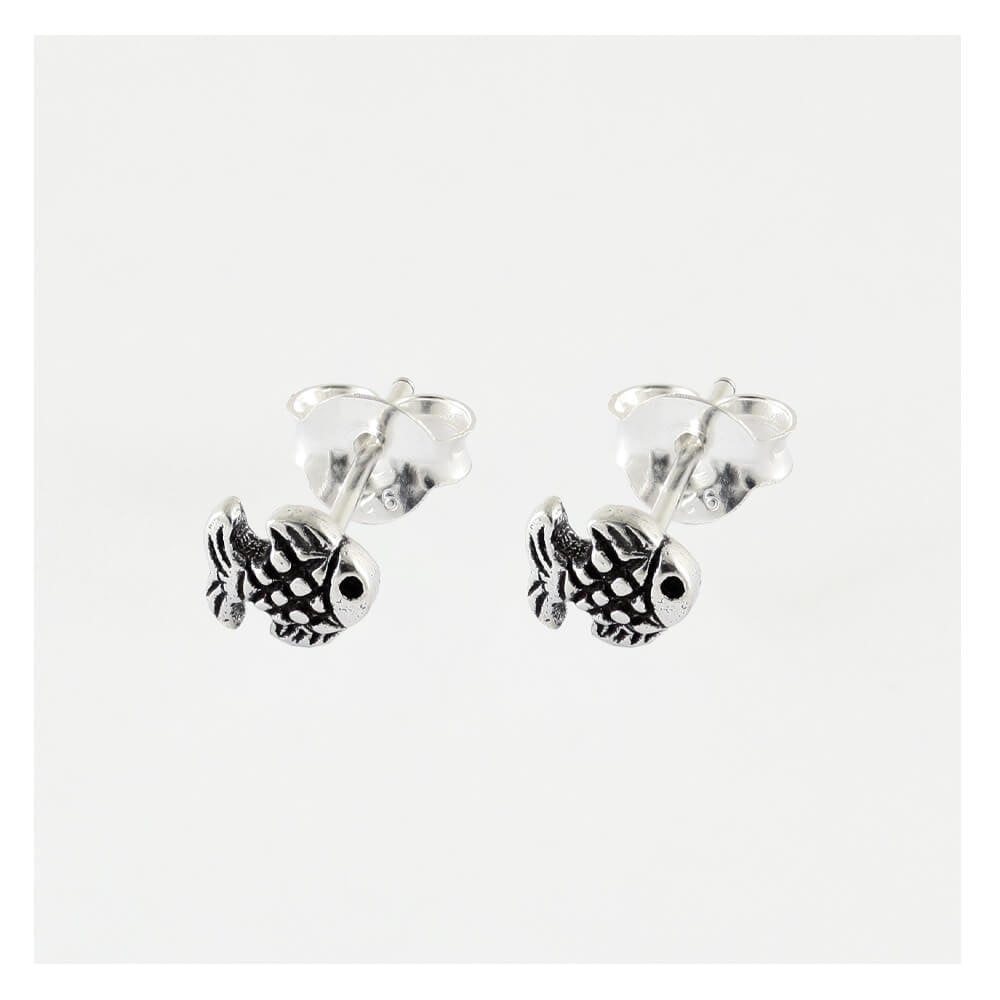 Sterling Silver Fish Ear Studs