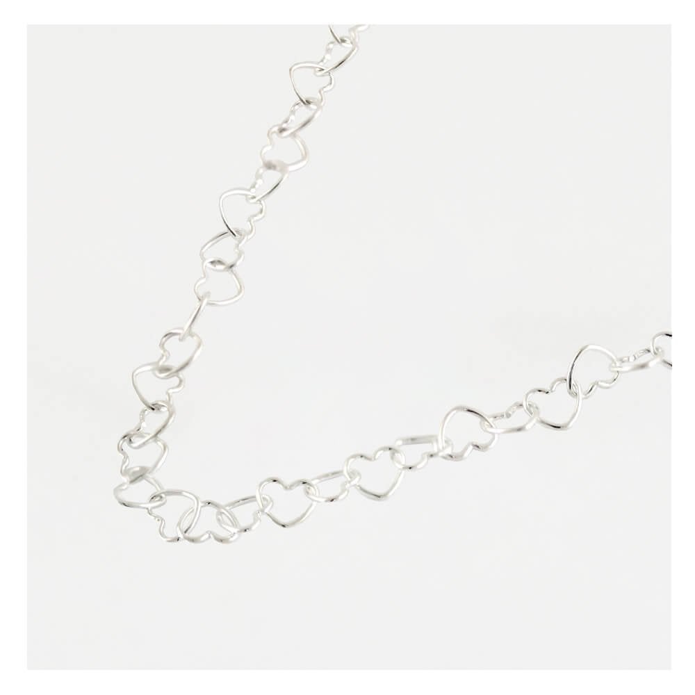 Sterling Silver Heart Link Choker