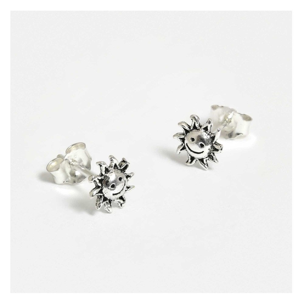 Sterling Silver Smiley Sunshine Earrings