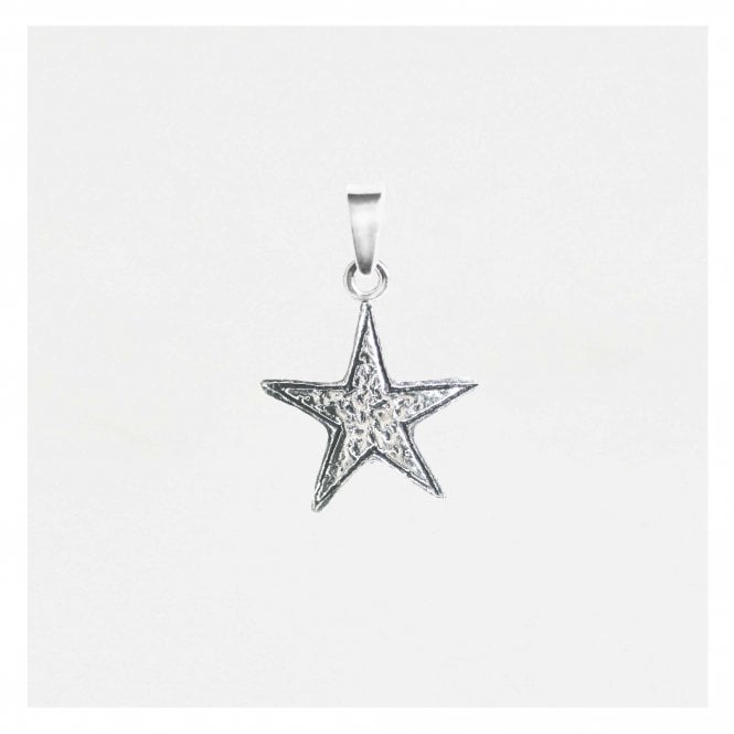 Textured Star Pendant Necklace