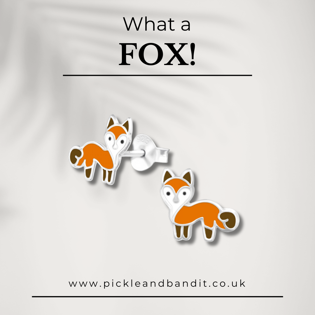 Sterling Silver Fox Ear Studs