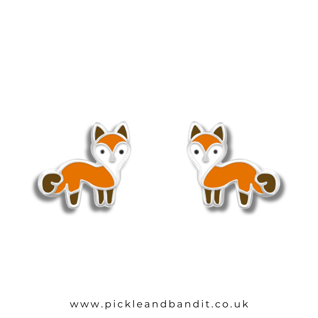 Sterling Silver Fox Ear Studs